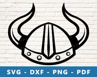 Viking Helmet SVG, Viking Helmet PNG, Viking Horns Clipart, Helmet with Horns Vector, Viking Vinyl, Viking Armor Cricut Silhouette Cut File