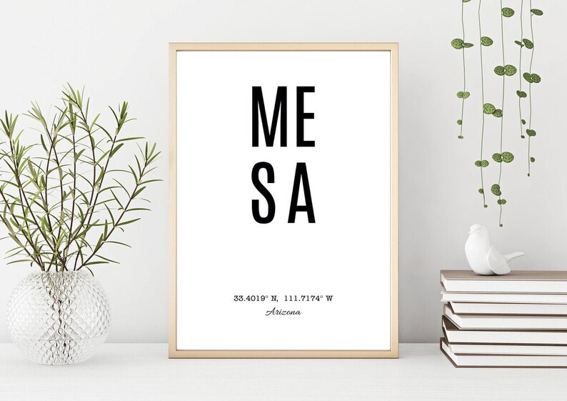Mesa Print Mesa Poster Mesa Printable Mesa Typography Art - Etsy