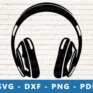 Headphones SVG, Headphones PNG, DJ Headphones Vector, Over Ear Headphones Clipart, Earphones Svg, Headphones Cut File for Cricut Silhouette