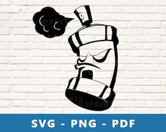Spray Paint SVG, Spray Paint PNG, Graffiti Clipart, Graffiti Paint Cut File, Paint Can Vector for Cricut Silhouette File, Print At Home
