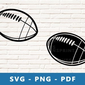 Ballon de rugby SVG, PNG de rugby, Football Clipart, fichier de coupe de Football, vecteur de Rugby, Football Rugby Image pour Cricut Silhouette /, impression à la maison
