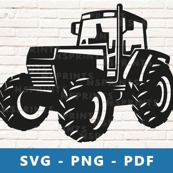 Tractor SVG, Tractor  PNG, Tractor Vector, Tractor Clipart, Tractor Cut File, Tractor Stencil, Cricut Silhouette Silhouette, Print At Home