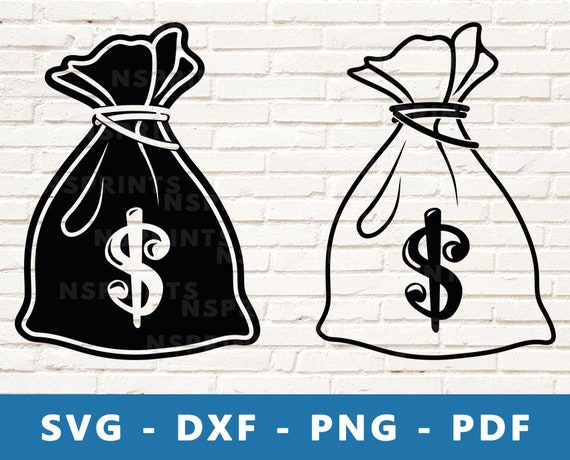 Money bag silhouettes / Money bags vector illustrations
