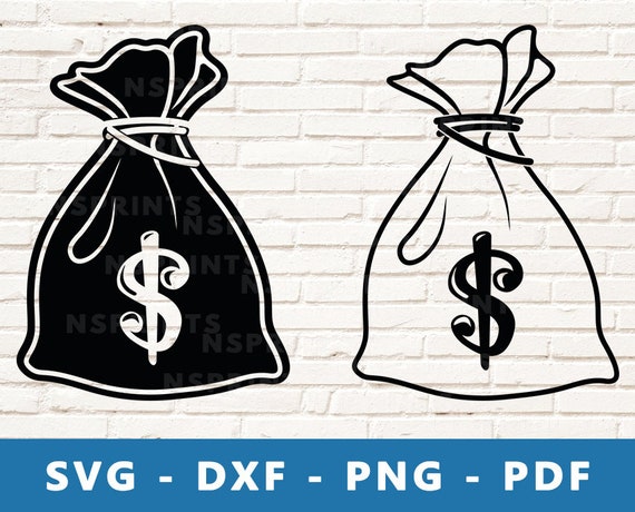 Money Bag SVG Money Bag PNG Money Svg Cash Bag Clipart Money Sack Vector Dollar Bag Cut File Dollar Cut File for Cricut and Silhouette Etsy