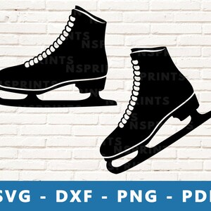 Ice Skate SVG, Skate PNG, Ice Skating Vector, Ice Skate Shoes Clipart, Ice Skate Dxf, Skates Cricut Silhouette Cut File