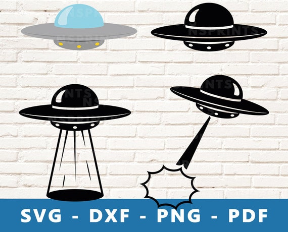 UFO Svg, Ufo Png, Alien Invasion Svg, Ufo Clipart, Ufo Vector, Spaceship Svg, Ufo Cut File, Ufo Cricut Silhouette File, Ufo Vector Set