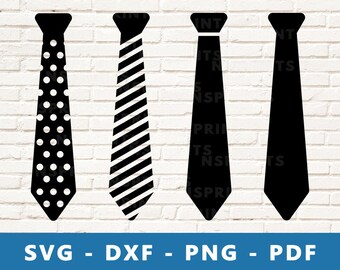 Necktie SVG, Tie PNG, Cravat Vector, Necktie Clipart, Tie Cut File, Necktie Stencil, Necktie Dxf, Necktie Cricut Silhouette Cut File