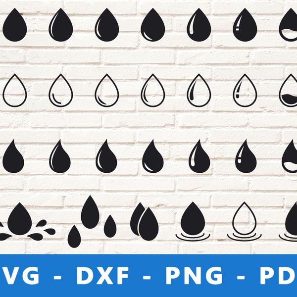 Water Drop SVG, Tear drop svg, Teardrop svg, Water droplet svg, Blood drop svg, Rain drop svg, Raindrop svg