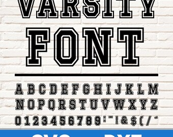 Varsity font SVG, College font, Cricut font, Sport font, Football font, Team font, League font, Club font, Sport font, Soccer font