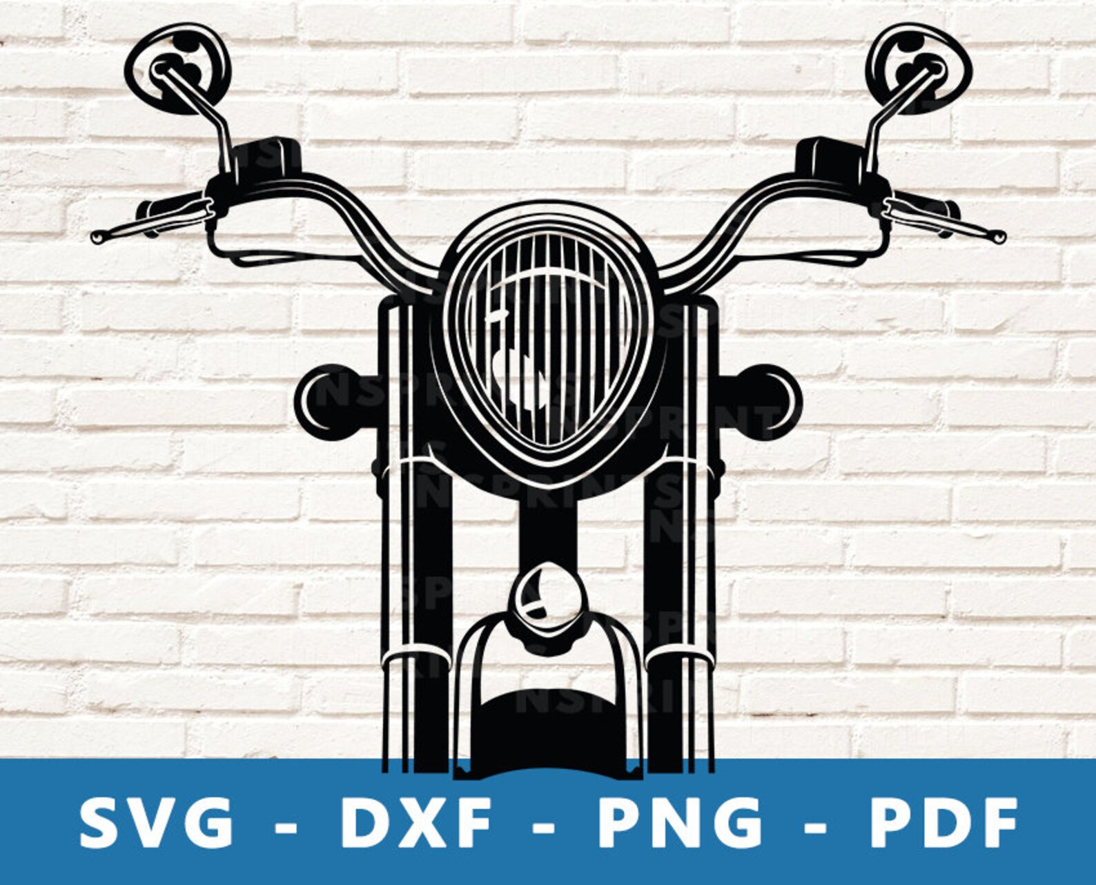 Vintage Motorcycle Svg Motorbike Logo With Blank Banner Etsy