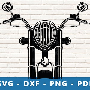 Motocicletta vintage SVG, logo moto con banner vuoto, moto PNG, vettore logo Biler, logo pilota, file di taglio sagoma Cricut moto