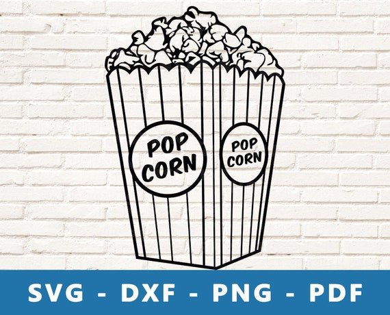 Popcorn SVG, Popcorn PNG, Popcorn Dxf, Popcorn Clipart, Popcorn