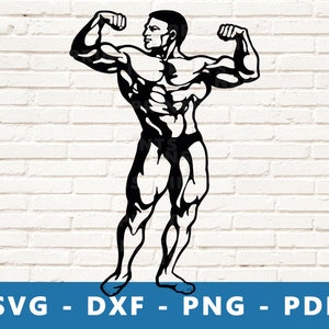 Bodybuilder SVG, Bodybuilding Svg, Bodybuilder Man PNG, Muscle Svg, Muscle Vector, Gym Clipart, Bodybuilder Cut File for Cricut & Silhouette