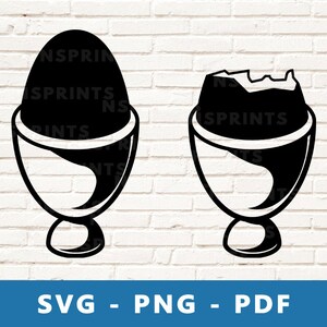Huevo SVG, Huevo PNG, Imágenes Prediseñadas de huevo, Archivo cortado de huevo cocido, Plantilla de copa de huevo, Vinilo de huevo, Archivo de silueta cricut de huevo, Imprimir en casa