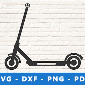 Scooter SVG, Scooter png, Scooter cut file, Electric scooter vector, Scooter clipart, Scooter cricut file, Scooter silhouette