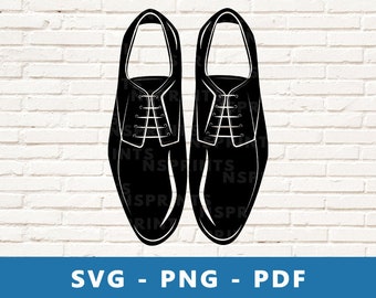 Mens Shoes SVG, Dress Shoes PNG, Oxford Shoes Svg, Men Shoes Clipart, Shoes Men Cut File, Shoe Cricut Silhouette  Cut File, Print At Home