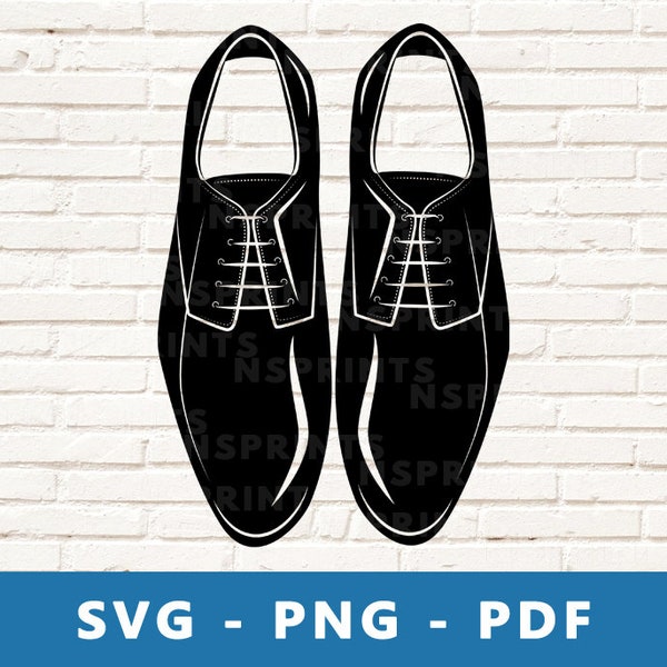 Mens Shoes SVG, Dress Shoes PNG, Oxford Shoes Svg, Men Shoes Clipart, Shoes Men Cut File, Shoe Cricut Silhouette  Cut File, Print At Home