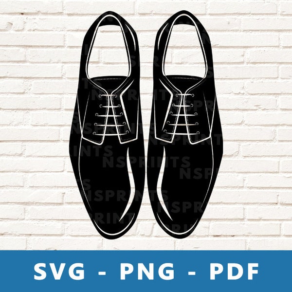 Mens chaussures SVG, chaussures habillées PNG, Oxford chaussures Svg, hommes chaussures Clipart, chaussures hommes coupe fichier, chaussure Cricut Silhouette coupe fichier, impression à la maison