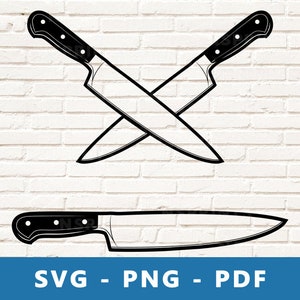 Koksmessen SVG, koksmes PNG, messen gekruist clipart, messen gesneden bestand, koksmes vector, restaurant Cricut silhouet, print thuis
