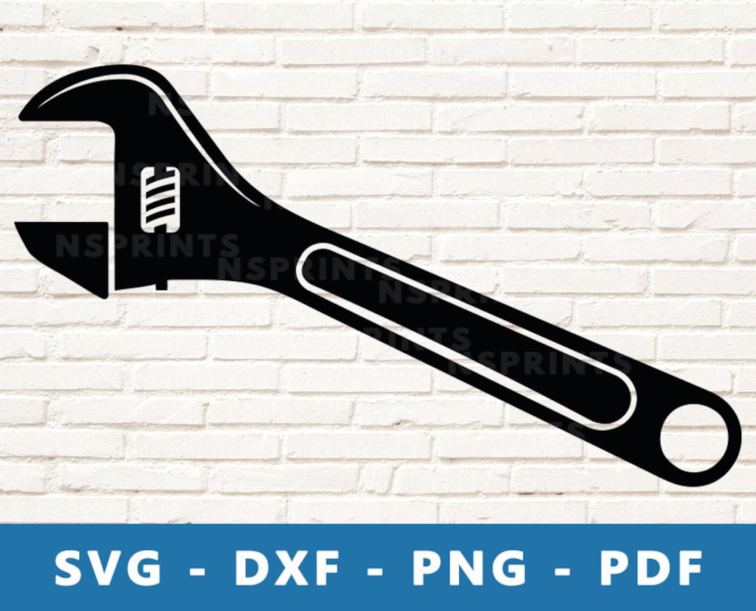 Monkey Wrench SVG, Adjustable Wrench PNG, Wrench Vector, Wrench Cut