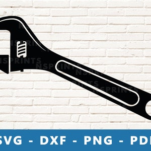 Monkey Wrench SVG, Adjustable Wrench PNG, Wrench Vector, Wrench Cut File, Wrench Image for Cricut Silhouette  Cut File, Print At Home