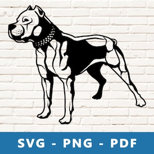 Pitbull SVG, Dog SVG, Pitbull , Pitbull Cut File, Pitbull Stencil, Cricut Silhouette Cut File, Print At Home