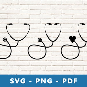 Stethoscope SVG, Stethoscope PNG, Stethoscope Cut File, Stethoscope Stencil, Nurse Vector, Health Image for Cricut , Print At Home