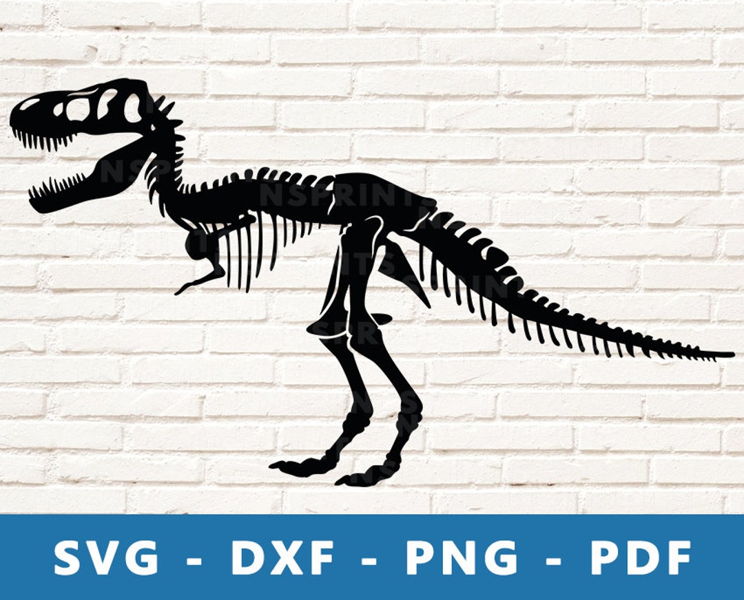 Dinosaur Skeleton Svg, Dinosaur Svg, T Rex Svg, Skeleton Dinosaur Png