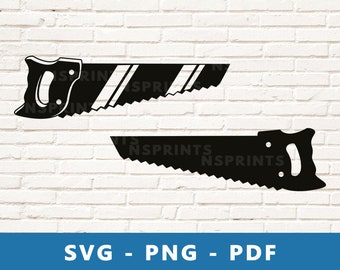 Saw SVG, Saw PNG, Saw Vector, Handsaw Clipart, Handsaw Cut File, Wood Cutting Tool Image for Cricut Silhouette File, Print At Home