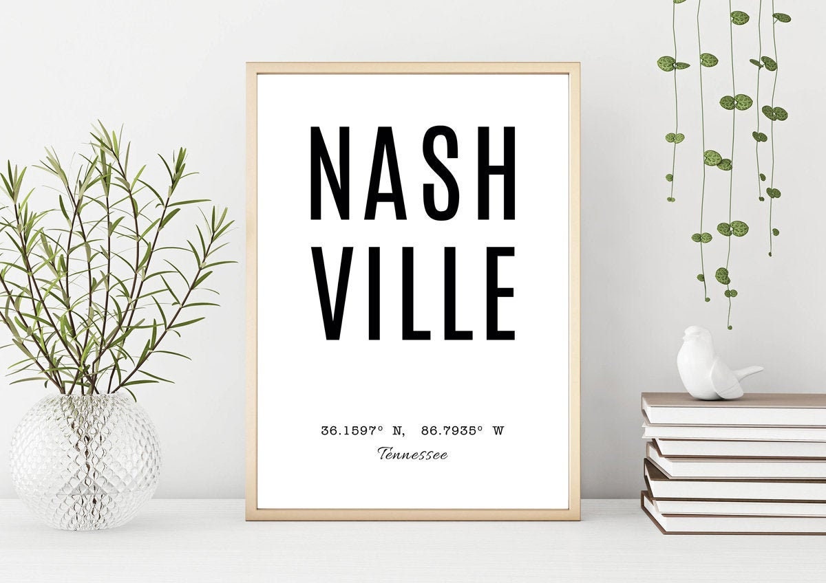 Nashville Print Nashville Printable Nashville Poster | Etsy