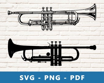 Trumpet SVG, Trumpet PNG, Trumpet Clipart, Trumpet Cut File, Bugle Svg ...