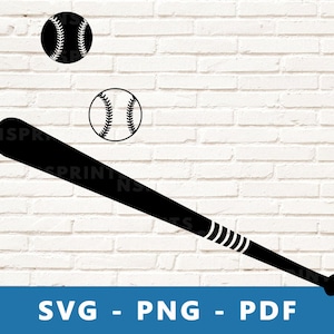 Baseball Bat svg, Baseball ball svg, Baseball bat png, Baseball ball png