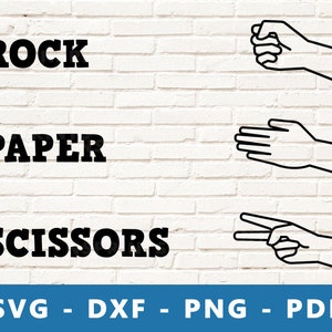 Rock Paper Scissors SVG, Rock Paper Scissors Hand Game PNG, Rock Paper Scissor Vector,Cut File for Cricut or Silhouette