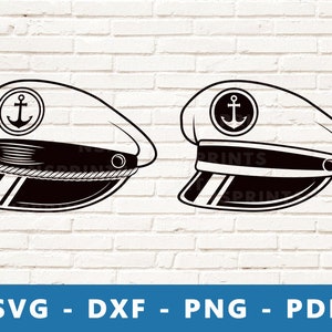 Kapitän Hut SVG, Sailor Hut PNG, nautischen Hut Vektor, Marine Hut Clipart, Marine Hut geschnitten Datei, Skipper Hut SVG, Cricut SVG, Silhouette Datei,