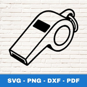 Coach Whistle SVG and PNG Cut Files for Cricut, Sports Clipart for Coaches, Team Gifts and Crafts