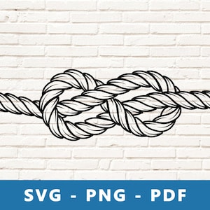 Rope SVG, Rope PNG, Rope Knot Clipart, Nautical Knot Cut File, Knot Vector, Rope  Cricut Silhouette Cut File, Print At Home
