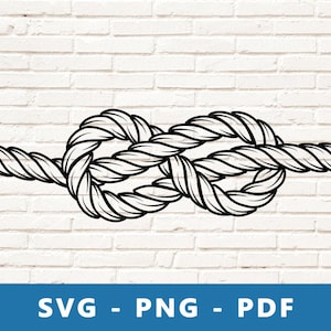 Rope SVG, Rope PNG, Rope Knot Clipart, Nautical Knot Cut File