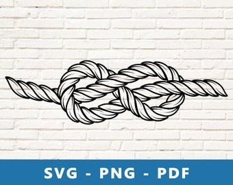 Rope SVG, Rope PNG, Rope Knot Clipart, Nautical Knot Cut File, Knot Vector, Rope  Cricut Silhouette Cut File, Print At Home