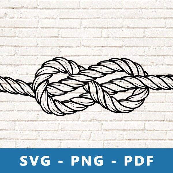 Rope SVG, Rope PNG, Rope Knot Clipart, Nautical Knot Cut File, Knot Vector, Rope  Cricut Silhouette Cut File, Print At Home