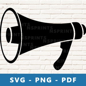Megaphon SVG, Megaphon PNG, Megaphon PNG, Megaphon Vektor, Stimme Megaphon Clipart, Megaphon Bild für Cricut Silhouette /, Print At Home