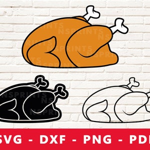 SVG de dinde, dinde rôtie PNG, Clipart de poulet, Svg de Thanksgiving, dinde de Thanksgiving, repas de Thanksgiving, fichier de coupe pour Cricut Silhouette