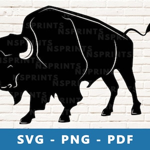 Buffalo SVG, Buffalo PNG, Buffalo Clipart, Bison Cut File, Bison Vector, Buffalo  Cricut Silhouette Cut File, Print At Home