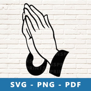 Bidden handen SVG, handen bidden PNG, Thanksgiving handen clipart, bidden gesneden bestand, bidden handen afbeelding voor Cricut silhouet snijden