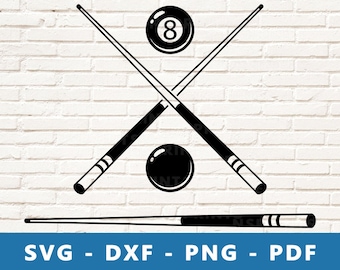 Biljard SVG, Biljardlogotyp Svg, Biljard PNG, Snooker Clipart, Biljardspel Vektor, Biljardklippfil, Snooker Cricut, Cricut Silhuett