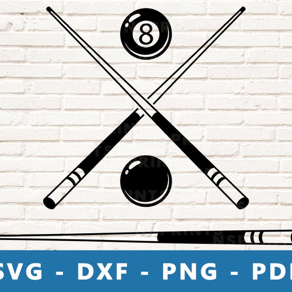 Billard SVG, Billard Logo SVG, Billard PNG, Snooker Clipart, Pool Spiel Vektor, Billard geschnitten Datei, Snooker Cricut, Cricut Silhouette