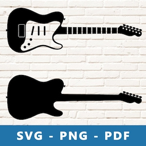 Elektrische gitaar SVG, elektrische gitaar, elektrische gitaar gesneden bestand, gitaar stencil, Cricut silhouet snijden bestand, print thuis