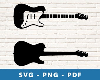 Electric Guitar SVG, Electric Guitar , Electric Guitar Cut File, Guitar Stencil, Cricut Silhouette Cut File, Print At Home