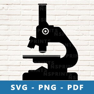 Microscope SVG, Microscope Png, vecteur de Microscope, classe de sciences couper fichier, Lab outils Clipart, Microscope Cricut Silhouette, imprimer à la maison