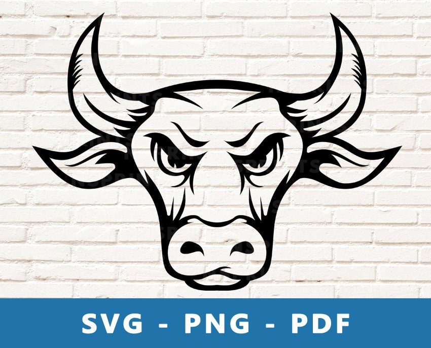 Bull Head SVG Bull SVG Bull PNG Bull Clipart Raging Bull | Etsy