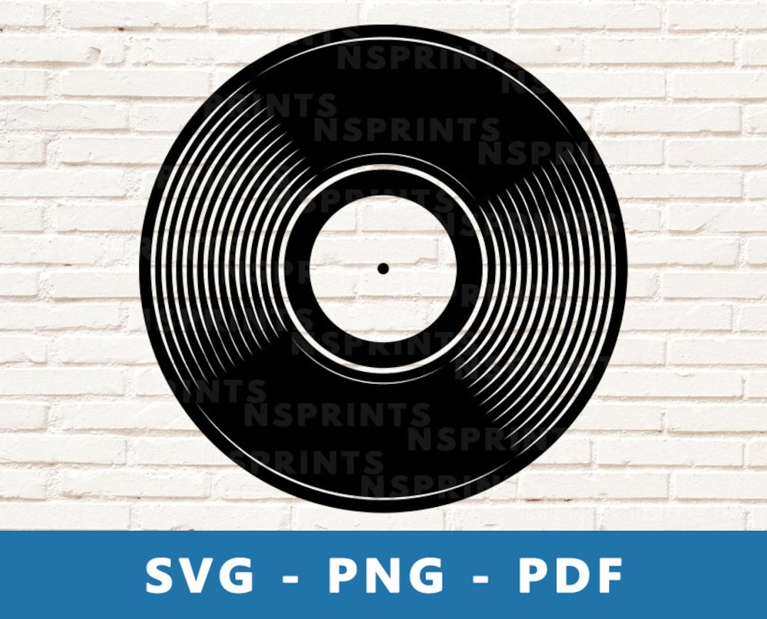 Vinyl Record SVG Vinyl Record PNG Long Play Clipart Vintage